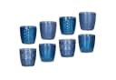 Levandeo® Teelichthalter 8er Set Blau Glas Retro Bild 2