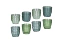 Levandeo® Teelichthalter 8er Set Grün Glas Retro Bild 2