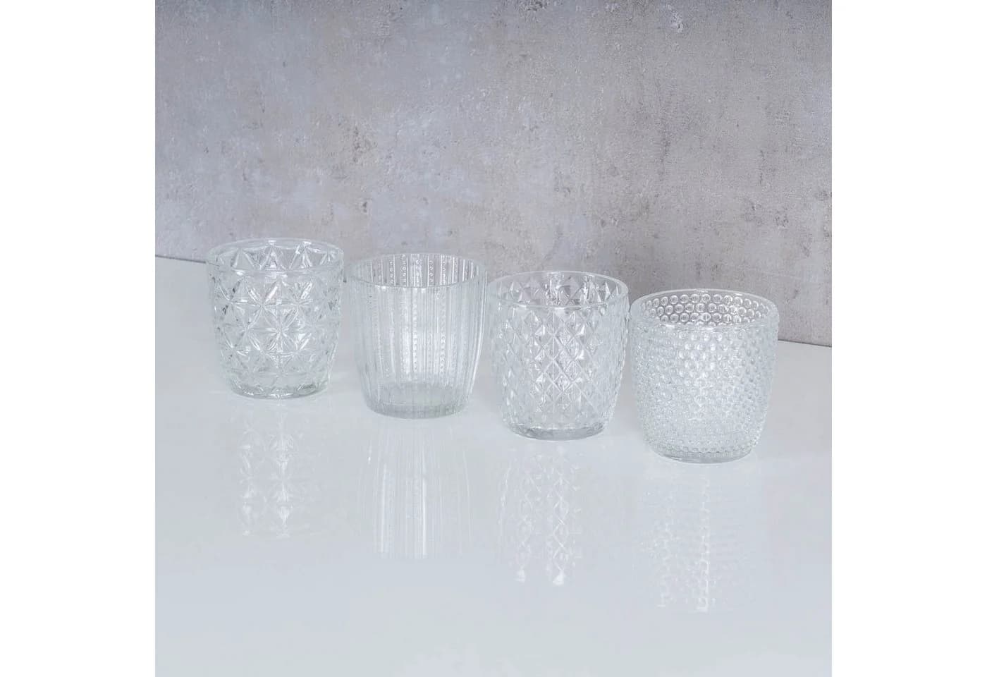 Levandeo® Teelichthalter 8er Set Klarglas Retro - Bild 5