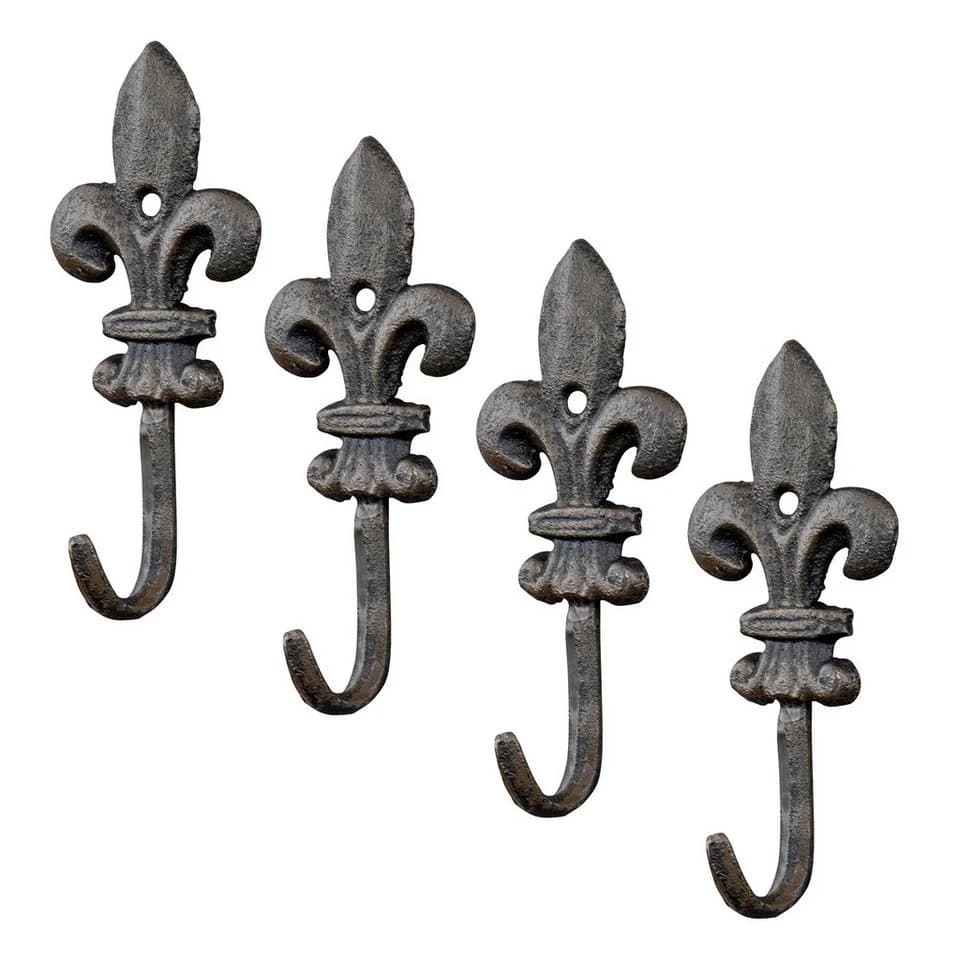Levandeo® Garderobenhaken 4er Set Antik-Schwarz Gusseisen Shabby Chic - Bild 2