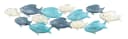 Levandeo® Wandbild Wandskulptur Fische Blau Grau Creme Maritim Bild 2