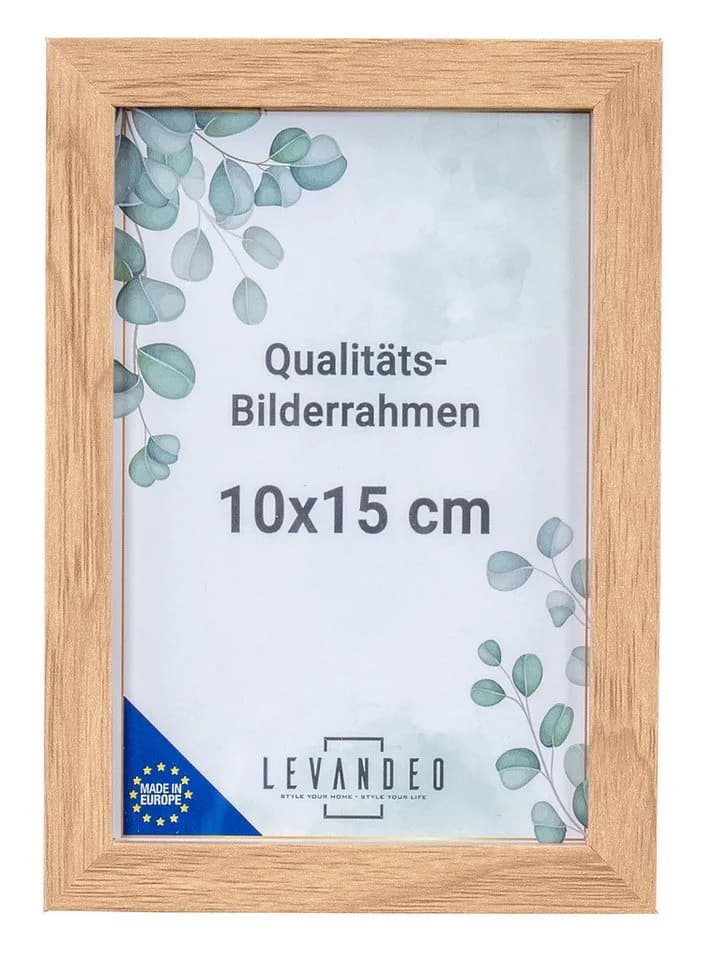 Levandeo® Bilderrahmen 10x15 Eiche Optik MDF Holz - Bild 2