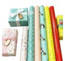 Levandeo® Geschenkpapier Set 6 Rollen Rosa Bunt Konfetti Bild 2