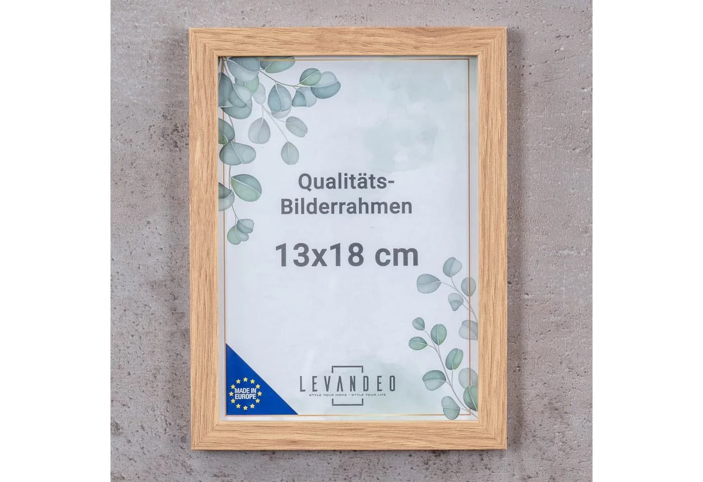 Levandeo® Bilderrahmen 2er Set Eiche Optik 13x18 cm - Bild 3
