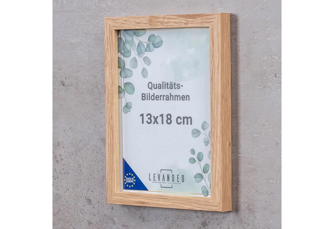 Levandeo® Bilderrahmen 2er Set Eiche Optik 13x18 cm - Bild 4