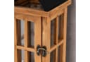 Levandeo® Kerzenlaterne Braun Holz Metall Gartendeko Bild 3