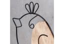 Levandeo® Dekoaufsteller Vogel Metall Holz Schwarz Natur 2er Set Bild 3