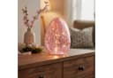 Levandeo® LED Osterei H16cm Rosa Glas Dekolampe Timer Osterdeko Tischlampe Bild 2