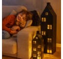 Levandeo® Kerzenlaterne 2er Set Schwarz Metall Deko Windlicht Bild 3