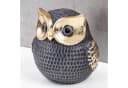 Levandeo Dekofigur Eule Schwarz Gold Tonfigur Tischdeko Bild 4