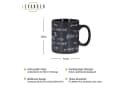 Levandeo® XXL Tasse 850ml Steingut Schwarz Mathematik Bild 1
