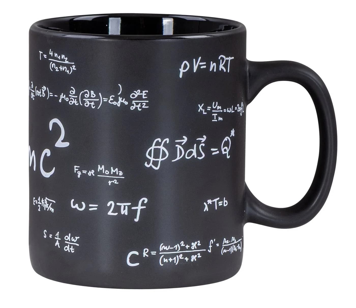 Levandeo® XXL Tasse 850ml Steingut Schwarz Mathematik - Bild 2