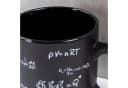 Levandeo® XXL Tasse 850ml Steingut Schwarz Mathematik Bild 3