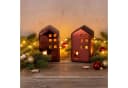 Levandeo® 2er Set Teelichthaus Porzellan Bordeaux Rot Bild 3