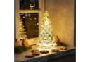 Levandeo LED Weihnachtsbaum Silber Glas Dekoobjekt mit Timer Bild 3