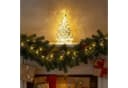 Levandeo LED Weihnachtsbaum Silber Glas Dekoobjekt mit Timer Bild 5