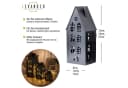 Levandeo® Kerzenlaterne 3er Set Hausform Metall Schwarz Bild 1