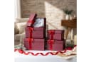 Levandeo® Geschenkbox 5er Set Bordeaux Rot Weihnachtsschachtel Bild 3