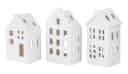 Levandeo® Teelichthalter-Set 3er Weiß Keramik Bild 3