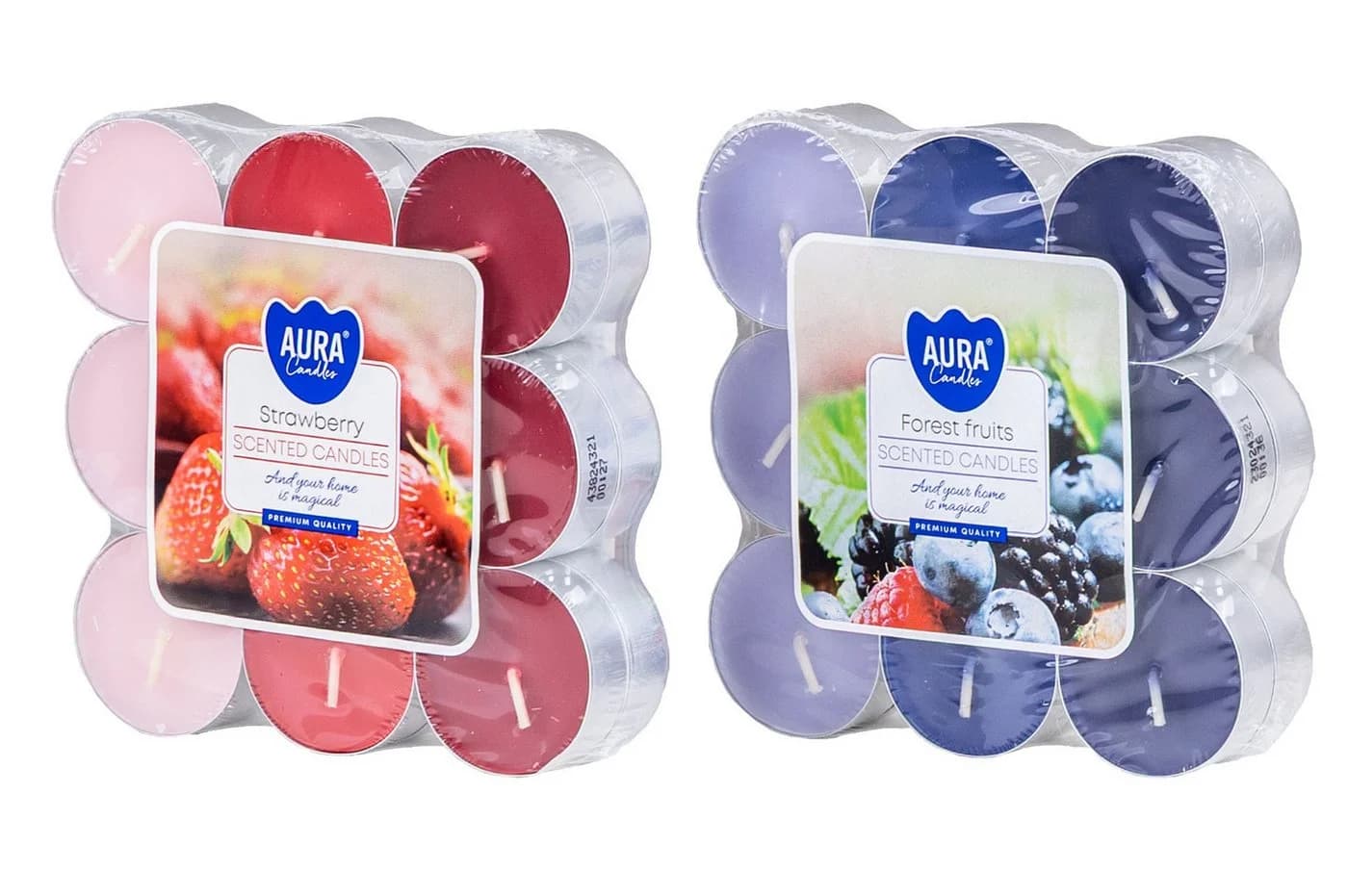 Levandeo® Duftkerze 36 Kerzen Duft Teelichter 2x18 Stück Erdbeere Waldfrucht - Bild 2