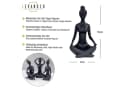 Levandeo® Yoga Deko Figur 3er Set Schwarz Bild 3