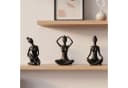 Levandeo® Yoga Deko Figur 3er Set Schwarz Bild 4