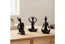 Levandeo® Yoga Deko Figur 3er Set Schwarz Bild 5
