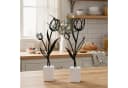 Levandeo® Dekoobjekt 2er Set Metall Tulpe Schwarz Beton Grau Bild 5