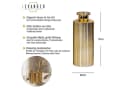 Levandeo® Dekovase 3er Set Gold Glas Blumenvase Bild 1