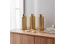 Levandeo® Dekovase 3er Set Gold Glas Blumenvase Bild 4