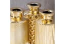 Levandeo® Dekovase 3er Set Gold Glas Blumenvase Bild 5