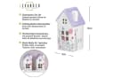 Levandeo® Teelichthalter 2er Set Häuser Bunt/Lila Keramik Bild 1