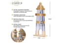Levandeo® Dekoobjekt 2er Set Leuchtturm Blau Weiß Maritime Deko Bild 3