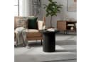 Levandeo® Beistelltisch Rund Schwarz Matt Metall Bild 4
