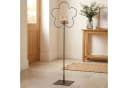 Levandeo® Boden-Kerzenhalter Schwarz Metall Blumen-Silhouette Skandi-Design Bild 2