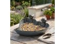 Levandeo® Vogeltränke Herzform Grün Schwarz Steingut Glasiert Bild 4