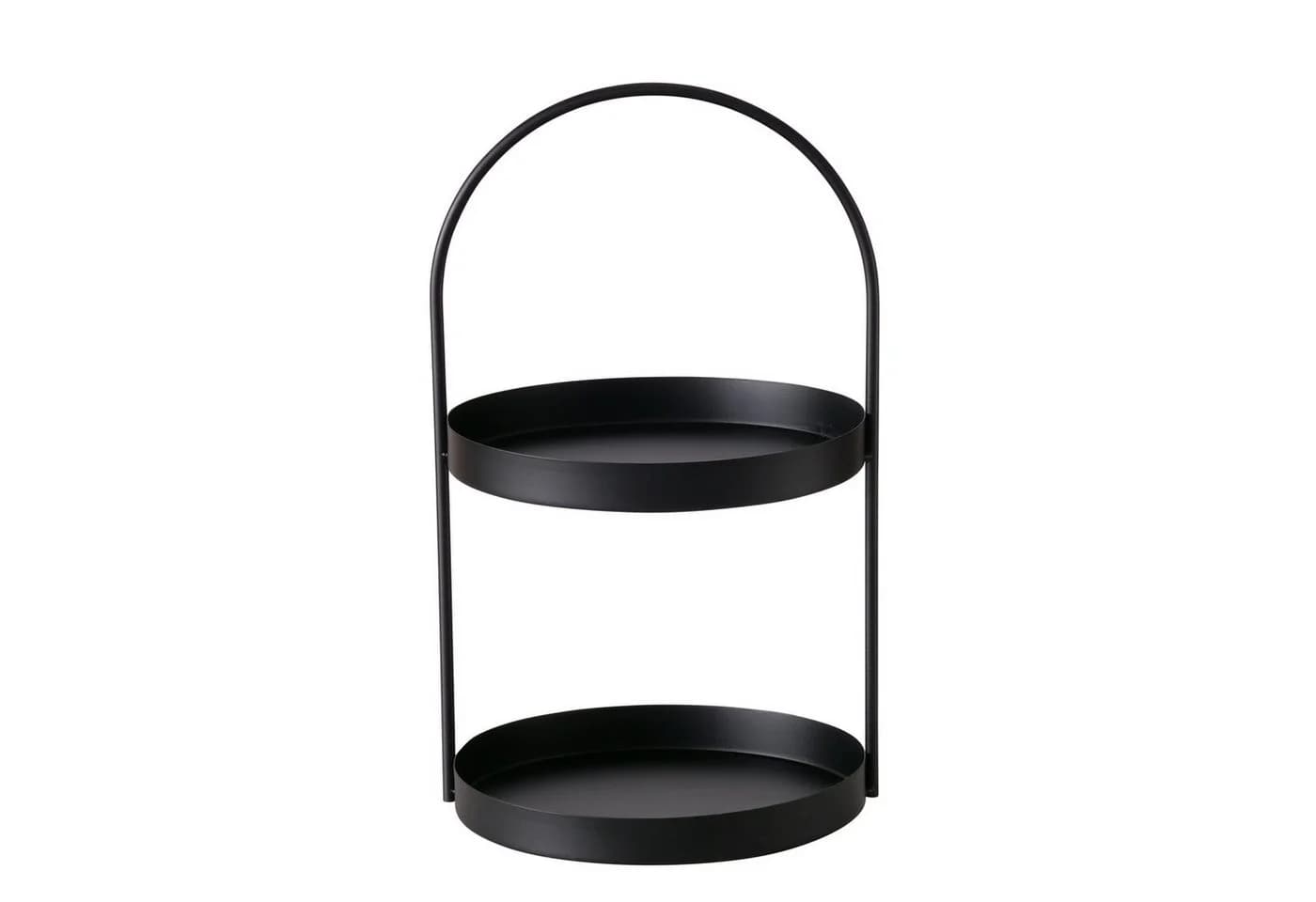Levandeo® Etagere Schwarz Metall 2 Etagen Matt