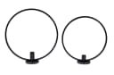 Levandeo® Kerzenständer 2er Set Ring Metall Schwarz Bild 1