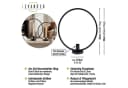 Levandeo® Kerzenständer 2er Set Ring Metall Schwarz Bild 3