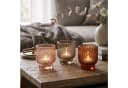 Levandeo® Teelichthalter 3er Set Bernstein Beige Orange Glas Bild 4