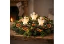 Levandeo® Weihnachtsfigur 3er Set LED Licht Engel Weiß Porzellan Bild 4