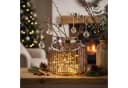Levandeo® Windlicht Braun Glas H35cm Laterne Kerzenhalter Rillen Herbstdeko Bild 5