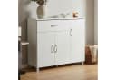 WOHNLING Sideboard Weiss 3 Türen 1 Schublade Modernes Design Bild 2