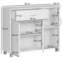 WOHNLING Sideboard Weiss 3 Türen 1 Schublade Modernes Design Bild 5