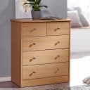 FINEBUY Sideboard 5 Schubladen Modern Braun Spanplatte Bild 1