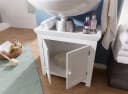 FINEBUY Waschbeckenunterschrank Weiß Modern 2 Türen Bild 5