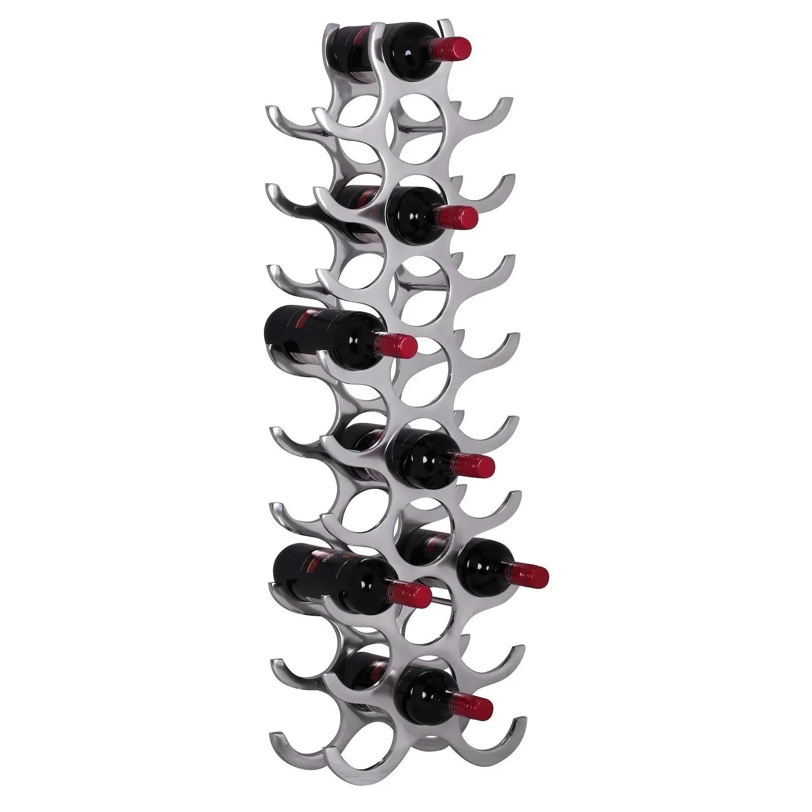FINEBUY Weinregal FB37848 Design Alu Flammen 27 Flaschen