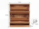 FINEBUY Schuhkipper SuVa2370_1 Schuhschrank Buche Bild 3