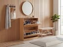 FINEBUY Schuhkipper SuVa2370_1 Schuhschrank Buche Bild 5