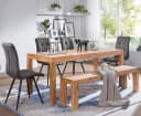 FINEBUY Essbank Massivholz Akazie Landhausstil Bild 1